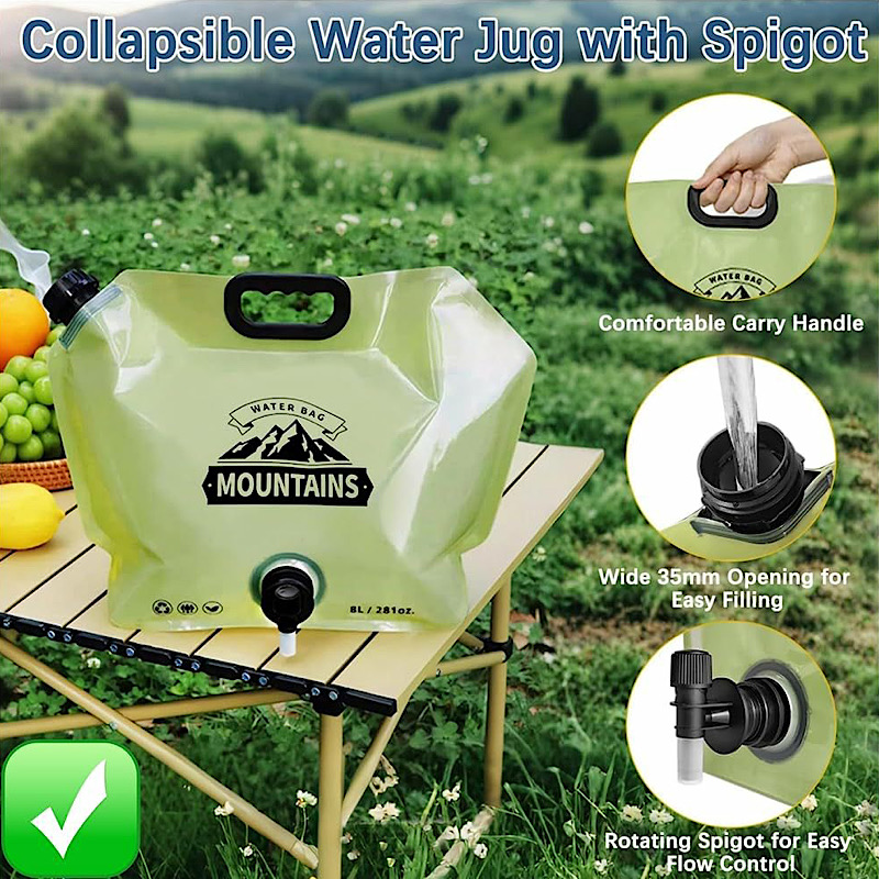 گالن آب شیر دار 8 لیتری مدل تاشو