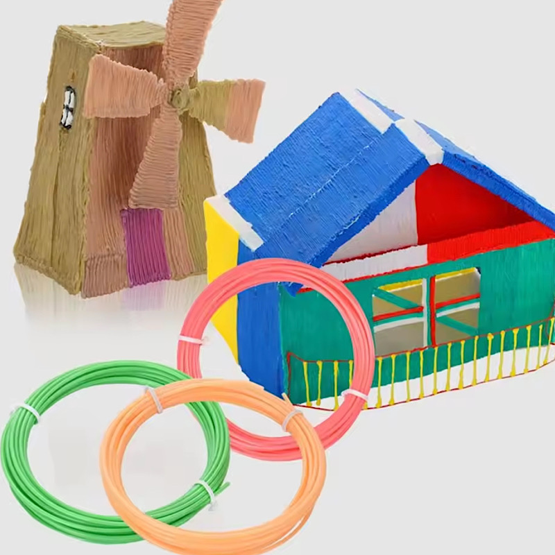 قلم جادویی طراحی سه بعدی به همراه 9 متر فیلامنت رنگی