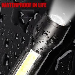 چراغ قوه زوم دار شارژی مدل فلزی به همراه کیف حمل